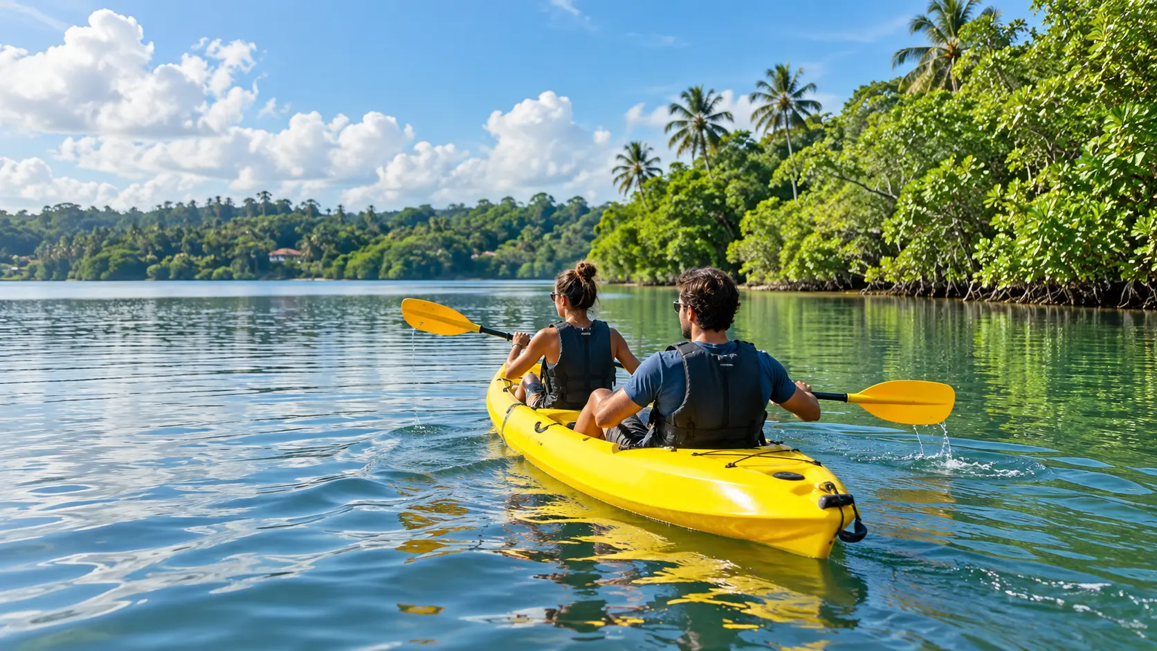 Kayaking at Koggala lake